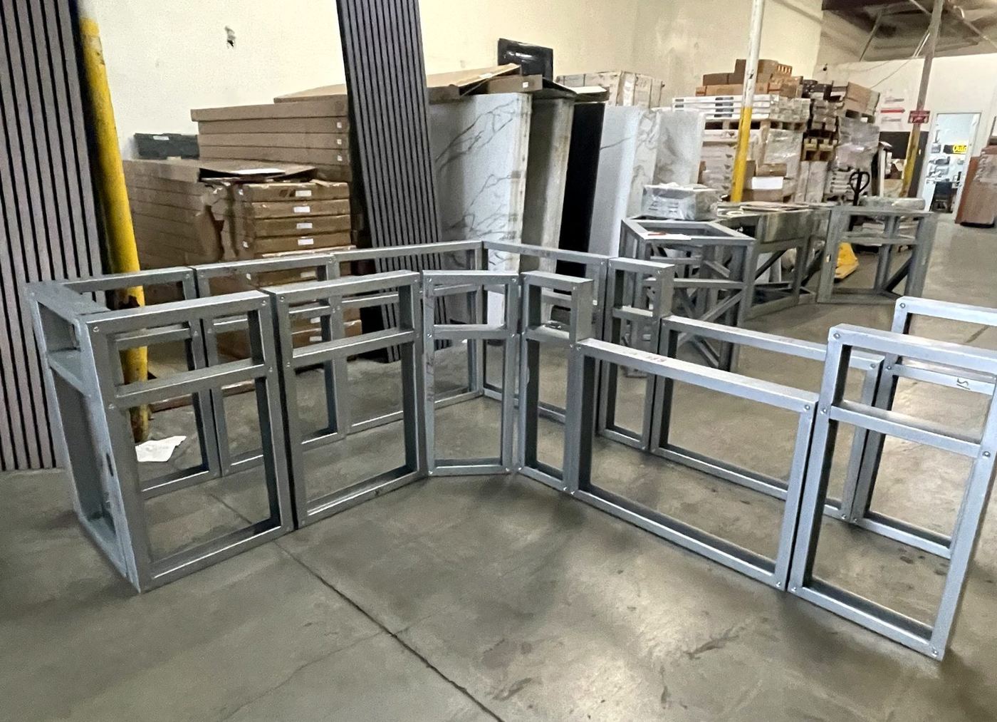 135-degree LGS frame with fridge bay